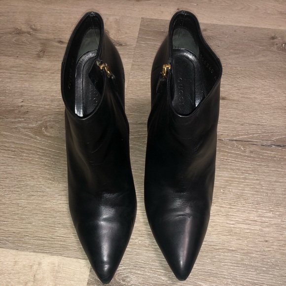 Gucci LEATHER ANKLE BOOTS Size 40 Made in Italy - Picture 3 of 8